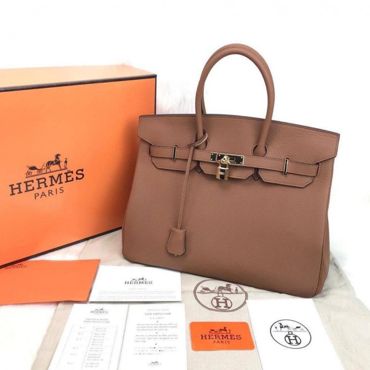 HERMES BİRKİN HAKİKİ DERİ TABA 35 CM